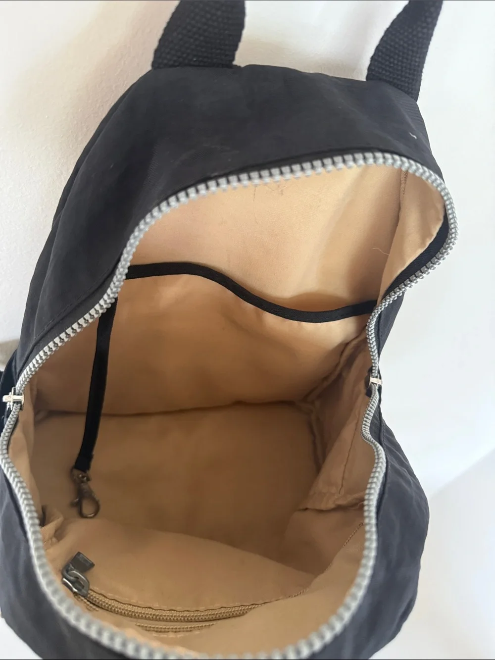 Lily & Drew Black Canvas Mini Backpack – Compact Everyday Bag